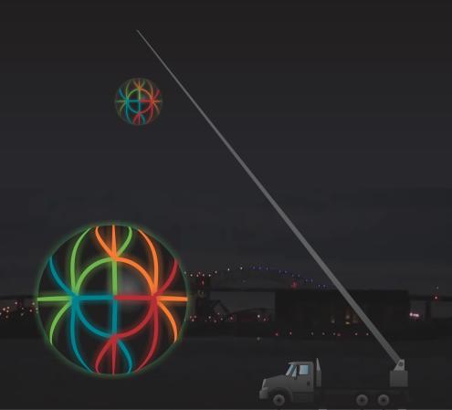 The ball drop option will be a shimmering sphere branded with City colours.